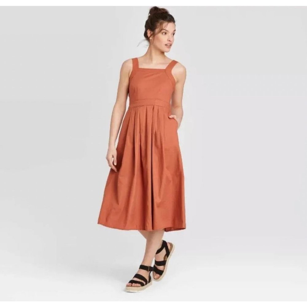 Copper dress with pockets